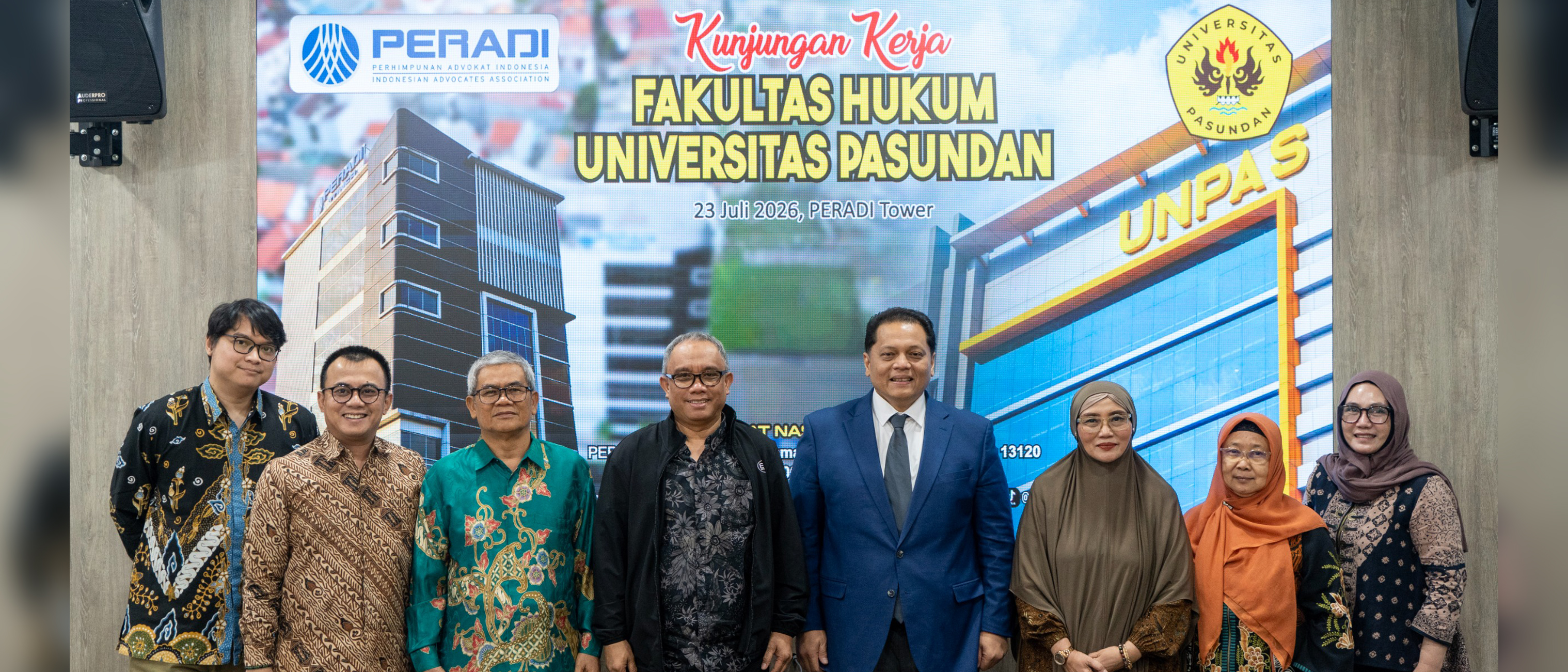 Audiensi fakultas hukum Universitas Pasundan ke Peradi, Kamis, 23 Juli 2026